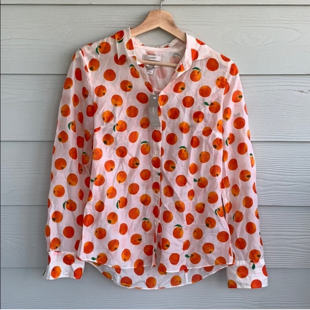 J Crew tangerine shirt